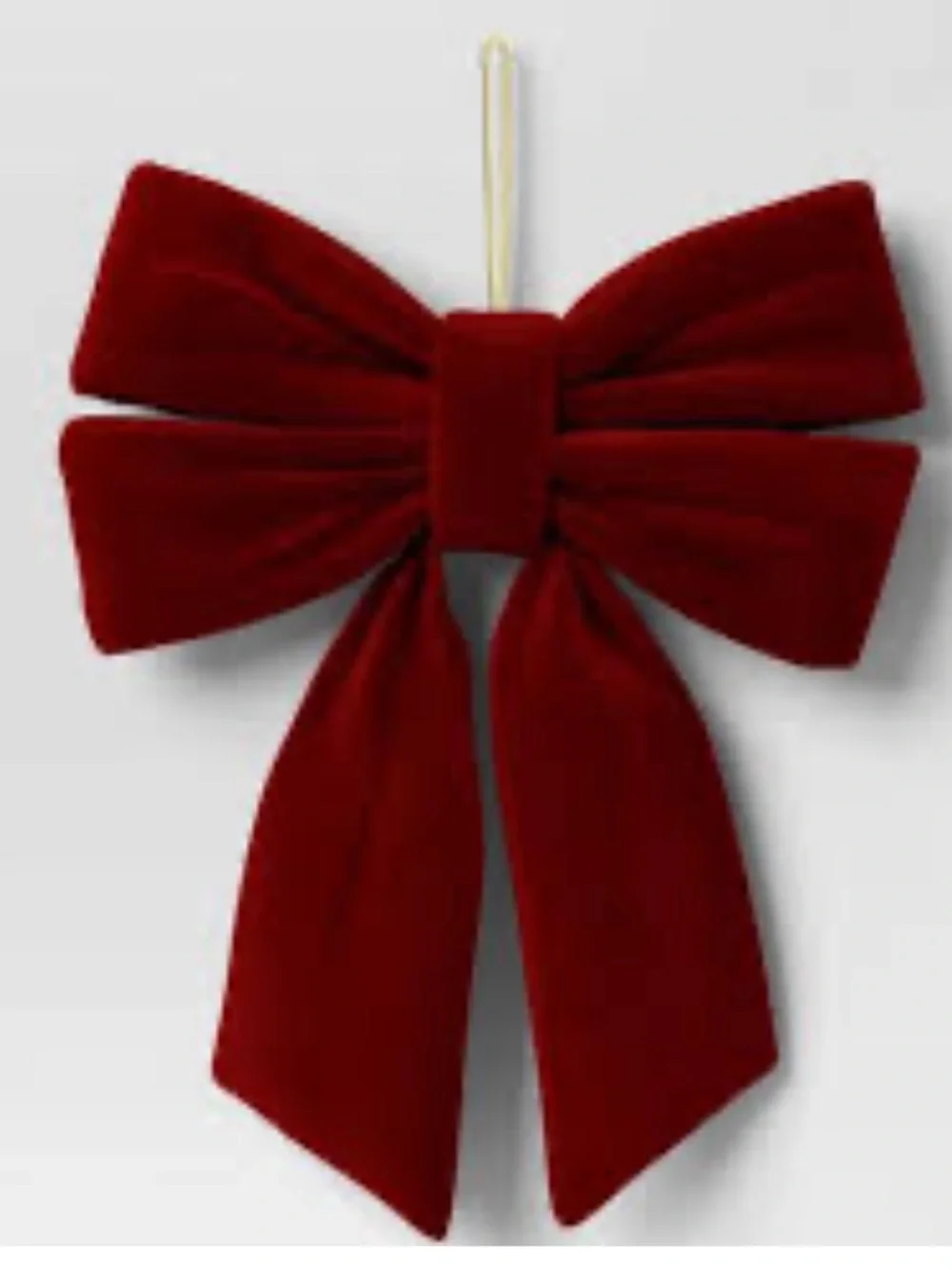 **Set of 4** Large Single Christmas Decorative Bow Burgundy Velvet - Wondershop™